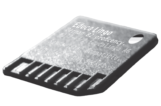 Un chip estandar para aprender alemán. Necesitas un zócalo.