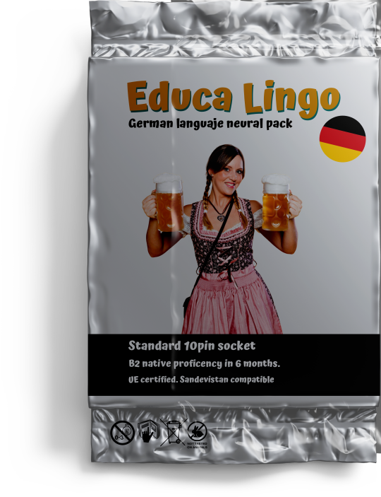 Envoltorio antiestático de un chip instructivo con ese diseño tan alemán